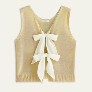 Commense Bow Tie Knit Top Yellow XS NWT IN PACKAGE